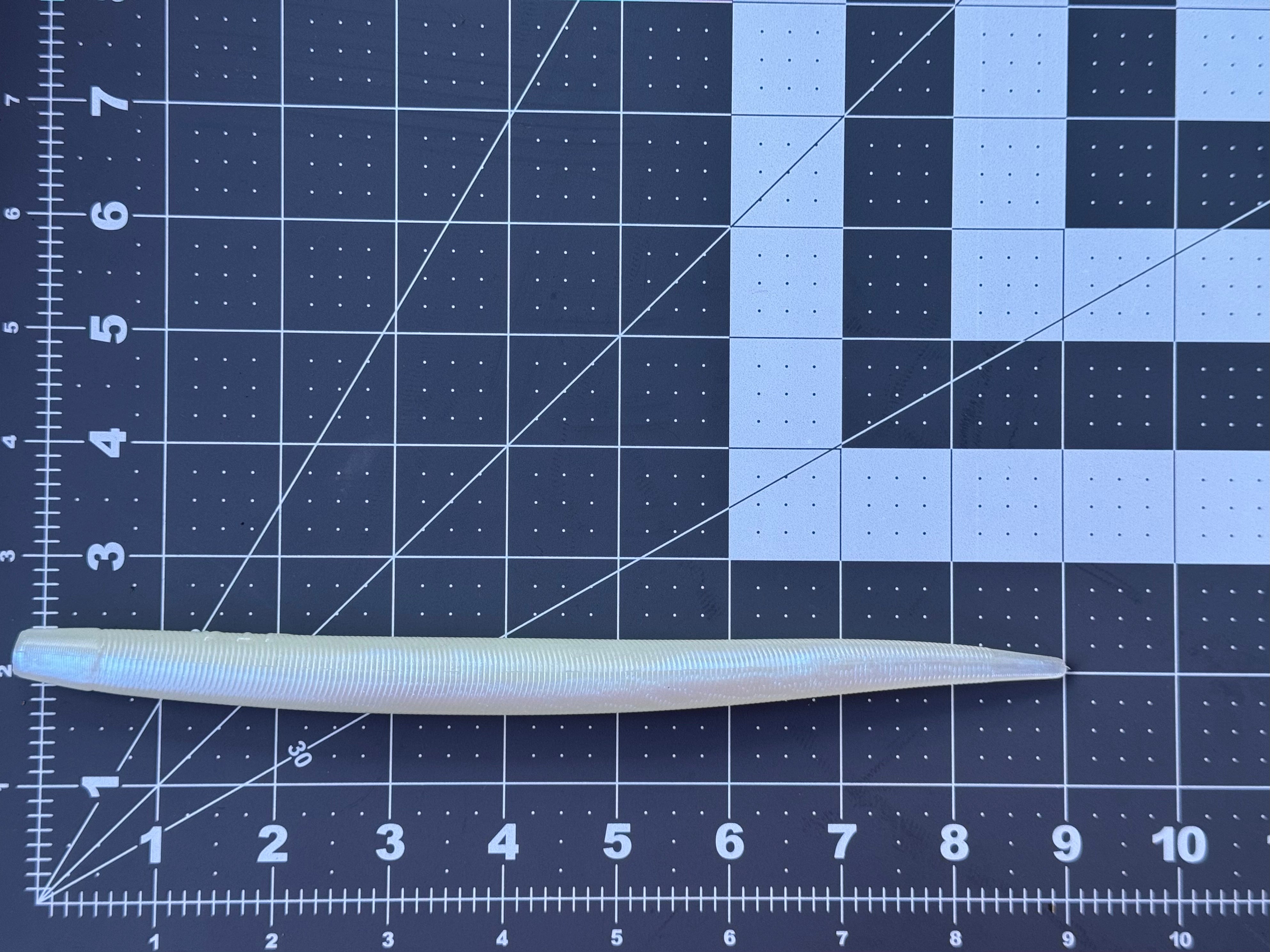 9" Glow/Pearl Eel - Single Bait