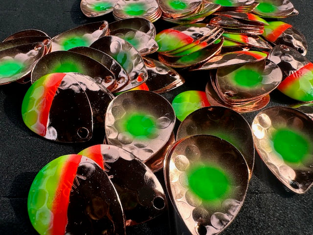 #3.5 Colorado "Green Dot Copper Mex Hat" Spinner Blade (Single Blade)