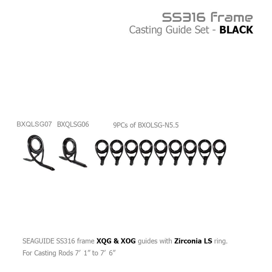 Seaguide Casting Guide Set 7'6" Black Zirconia LS Ring