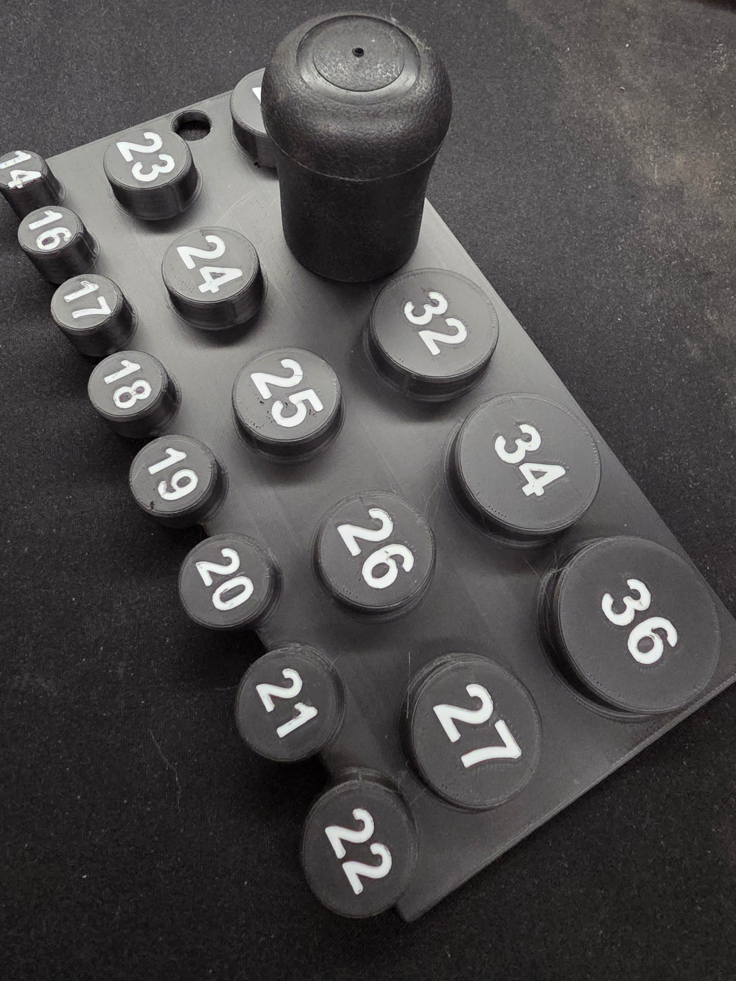 Buttcap/Reelseat Sizer